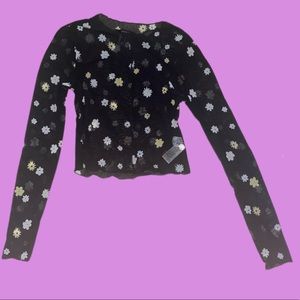 Mesh floral top